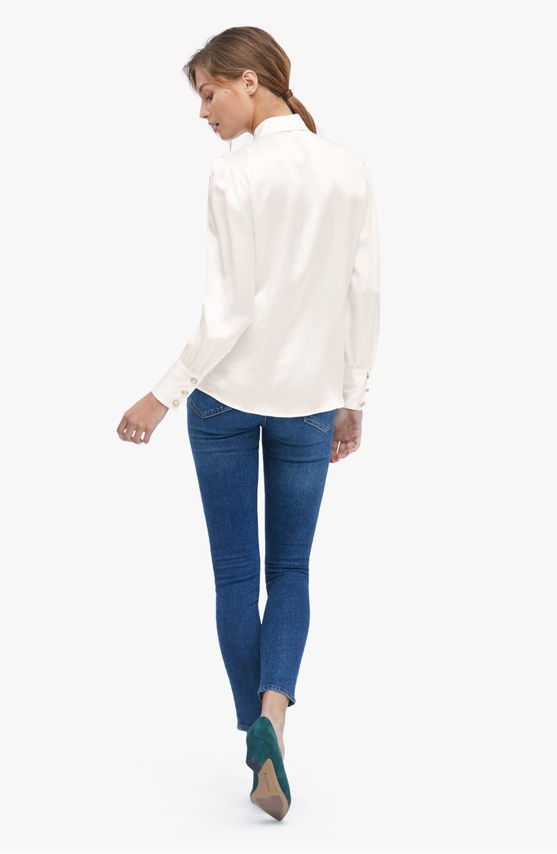 Lilysilk Vintage Bow Tie Silk Blouse, Alternate, color, 