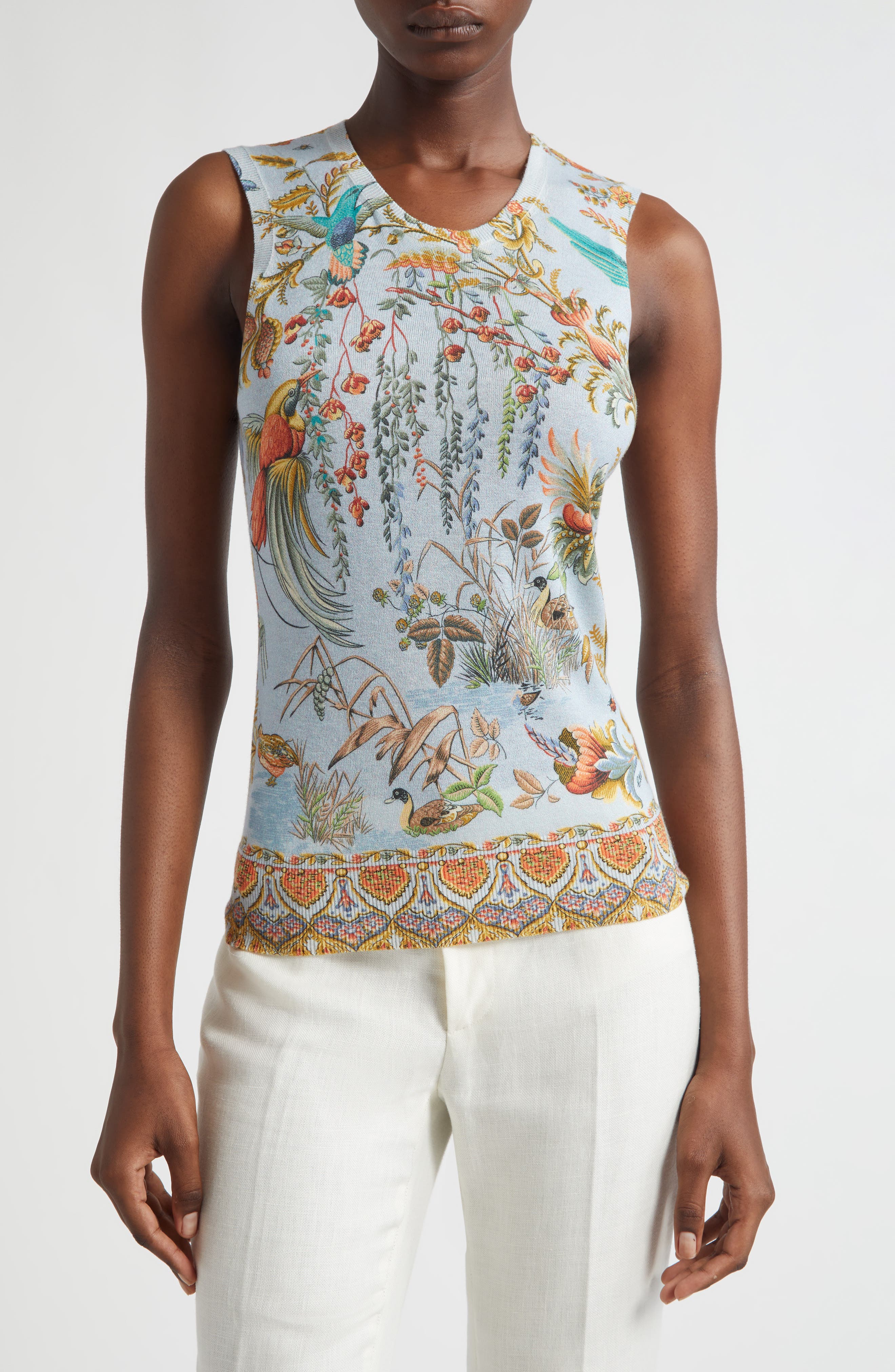 selected MULTICOLOUR ON PALE BLUE BASE