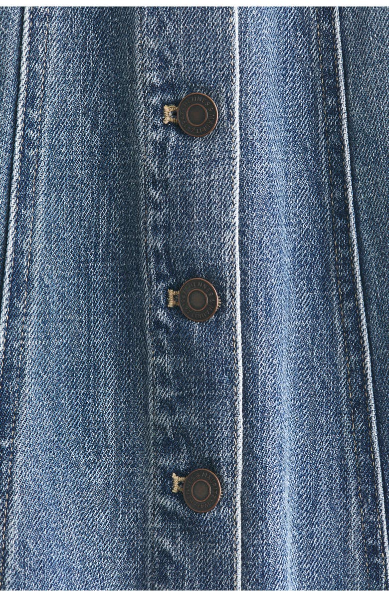 H&M Button-front Denim Dress, Alternate, color, Light Denim Blue