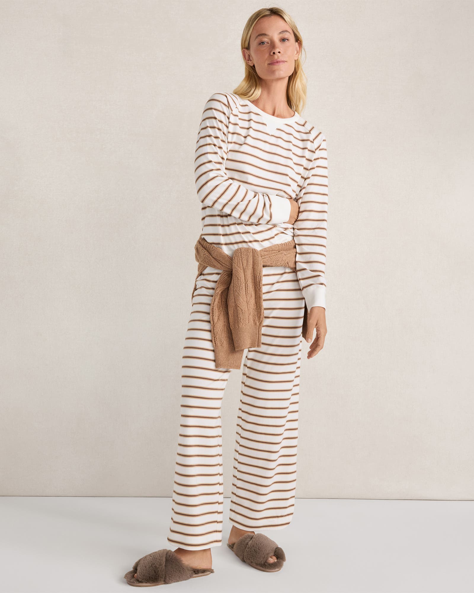 selected Ivory/Cortado Stripe