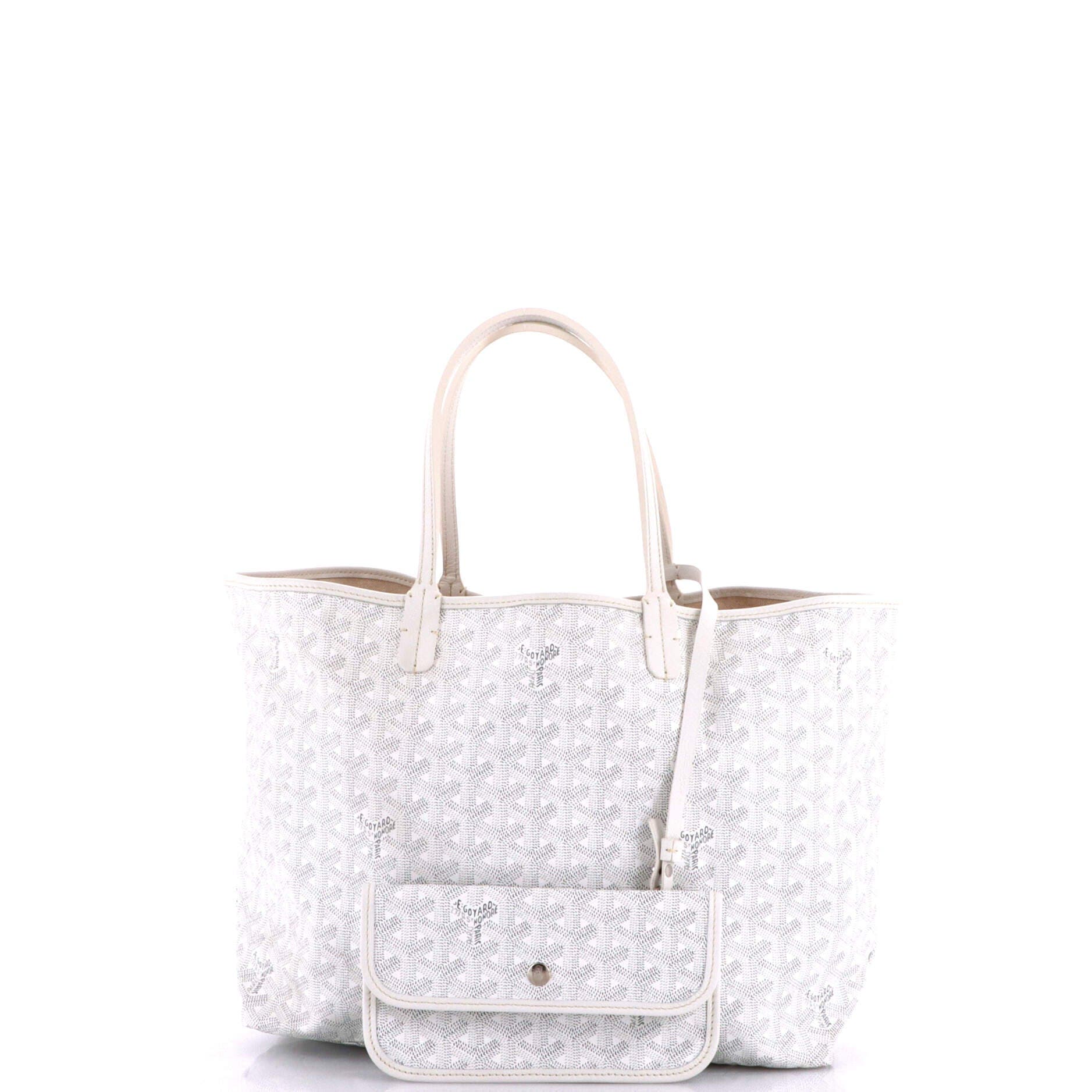 Pre-Owned Goyard Saint Louis Tote Coated Canvas PM, Alternate, color, White