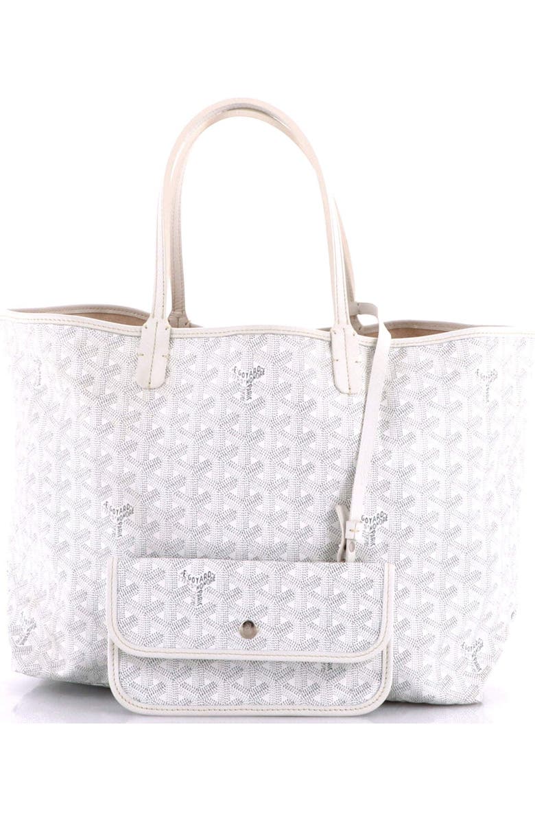 Pre-Owned Goyard Saint Louis Tote Coated Canvas PM, Alternate, color, White