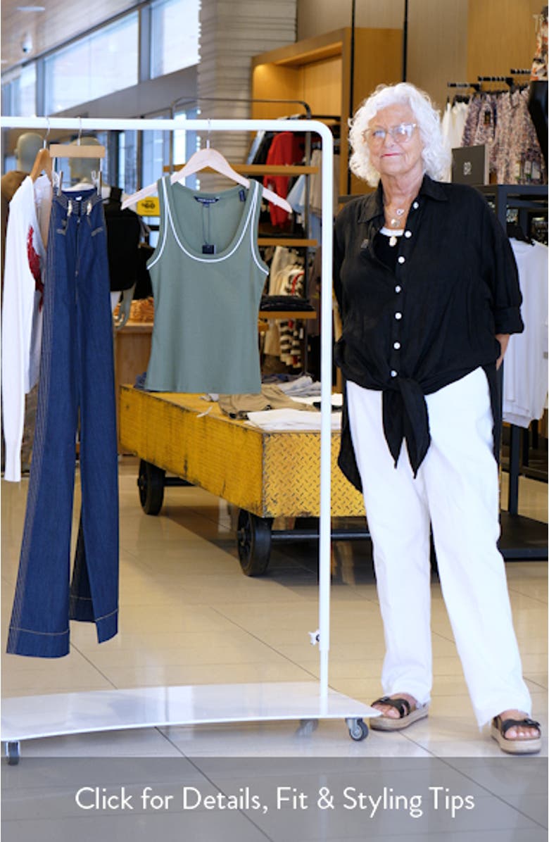 Birke Contrast Detail Stretch Cotton Tank, sales video thumbnail