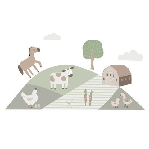 Farmyard Friends Wall Decals/Stickers - Horse/Cow/Barn