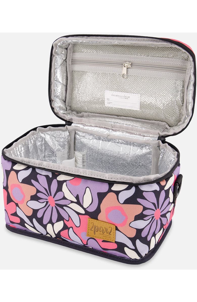 Deux par Deux Girl Lunch Box, Alternate, color, Black Flower