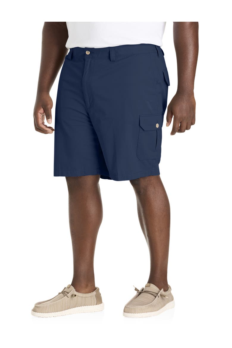 Big & Tall Continuous Comfort Cotton Cargo Shorts, Main, color, NAVY