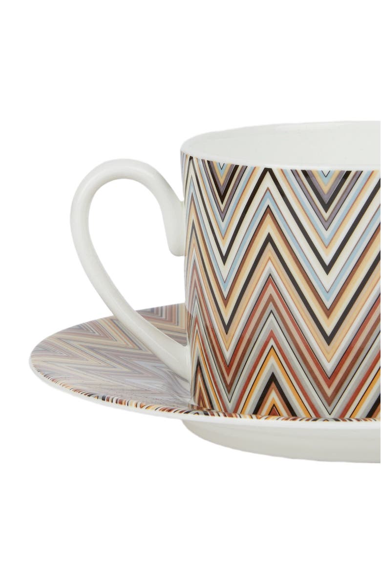 Missoni Home Zigzag Jarris Set Of 6 Tea Cups 
Saucers, Alternate, color, White