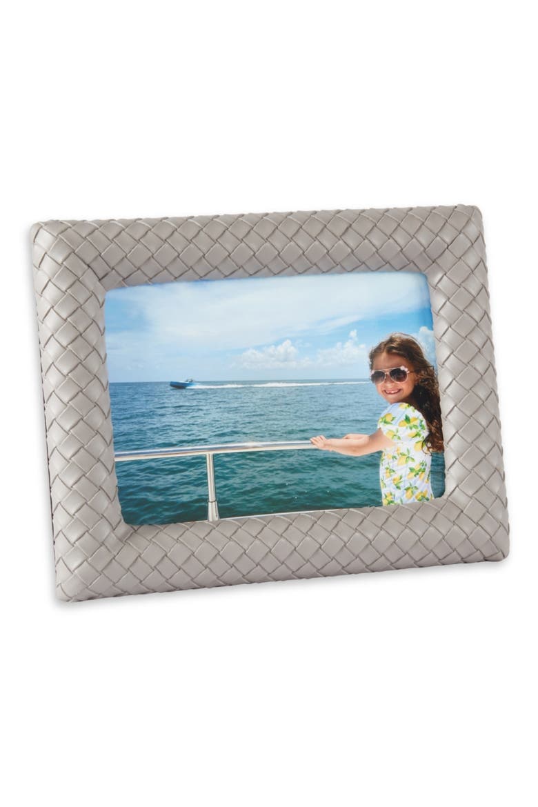 Woven Leather Picture Frame, Alternate, color, MULTI COLOR