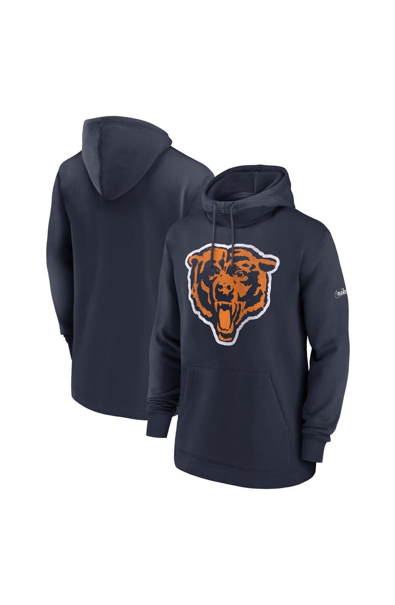Nike Men's Nike Navy Chicago Bears Classic Pullover Hoodie, Main, color,
