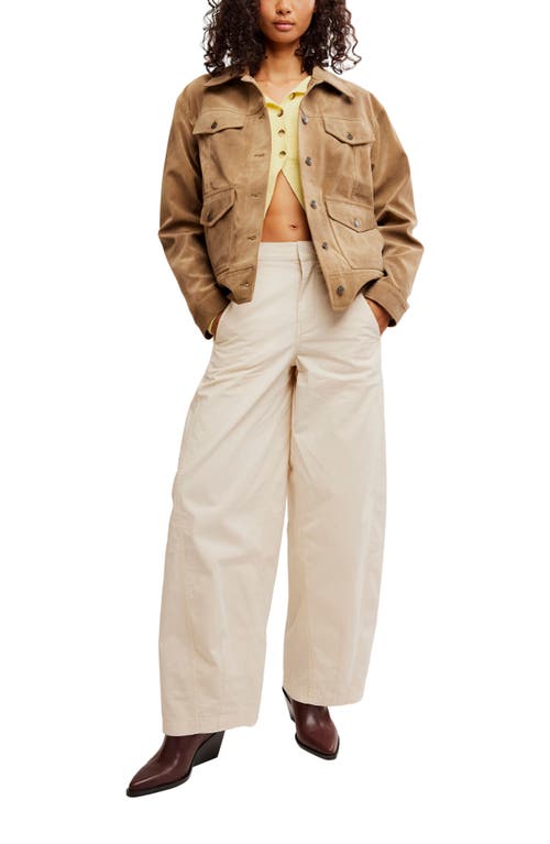 Free People Rylee Wide Leg Chinos In French Oak