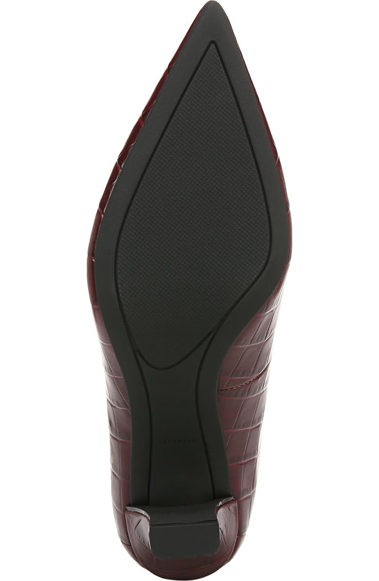 Vince Dianen Croc Embossed Pointed Toe Pump, Alternate, color, Deep Cherry