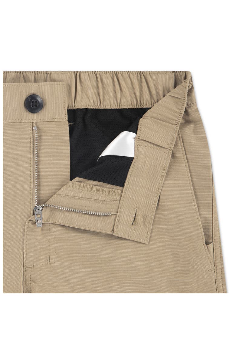 Kids' Phantom Slub 3/4 Waistband Shorts, Alternate, color, KHAKI