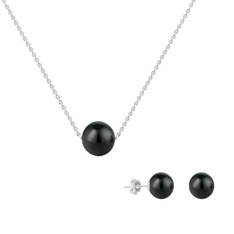 Sterling Silver Shell Pearl Jewelry Set