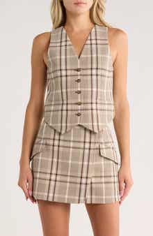 Simkhai Poppy Plaid Vest