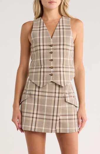 Simkhai Poppy Plaid Vest