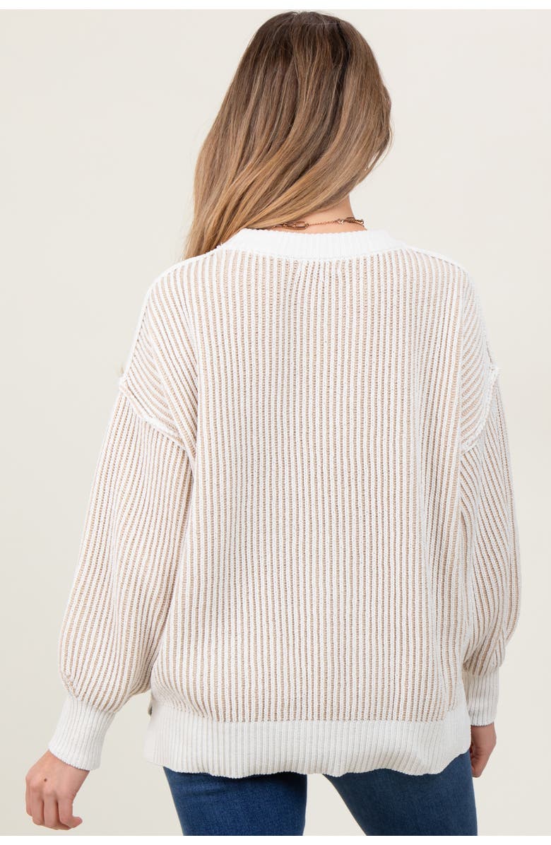 PinkBlush Ribbed Balloon Sleeve Sweater, Alternate, color,