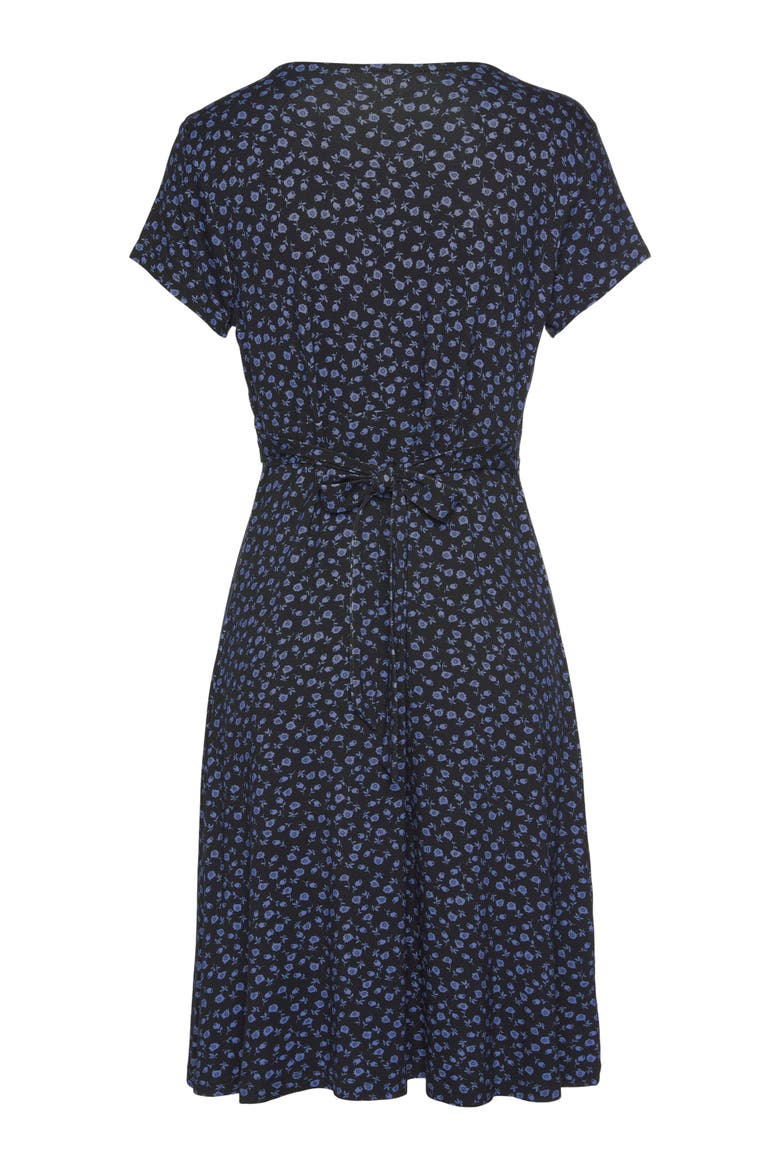Short Sleeve Print Dress, Alternate, color, Blue Printed