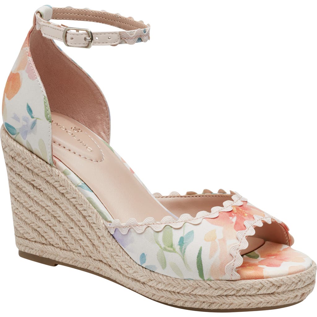 BANDOLINO BANDOLINO FLORAL ESPADRILLE WEDGE SANDAL