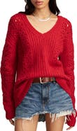 Lucky Brand Pointelle V-Neck Sweater