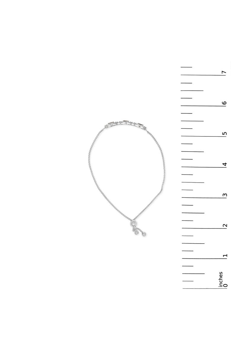 Haus of Brilliance .925 Sterling Silver Created Blue Sapphire and White Sapphire Bolo Bracelet, Alternate, color, White