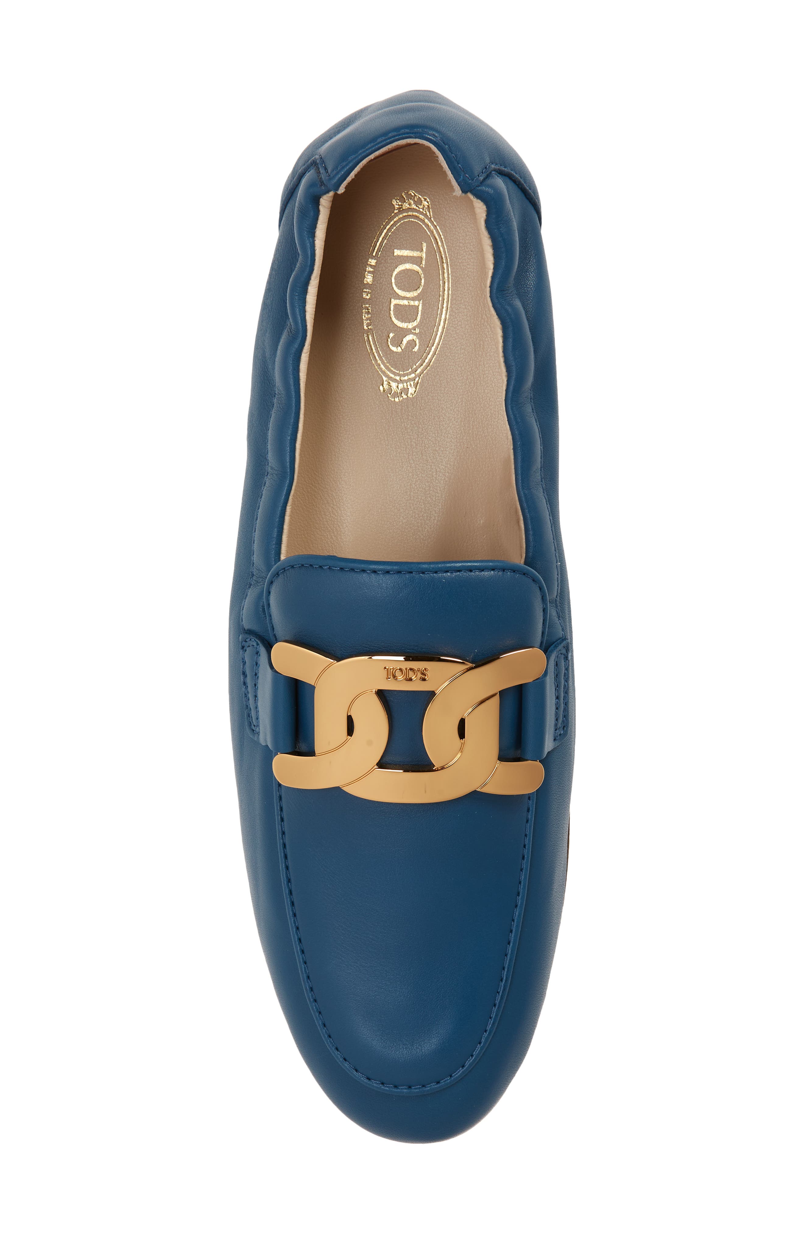 Kate Chain Detail Loafer, Alternate, color, BLUE