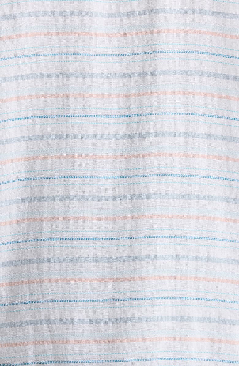 Tommy Bahama Castelo Baja Stripe Linen Blend Pullover Hoodie, Alternate, color, White