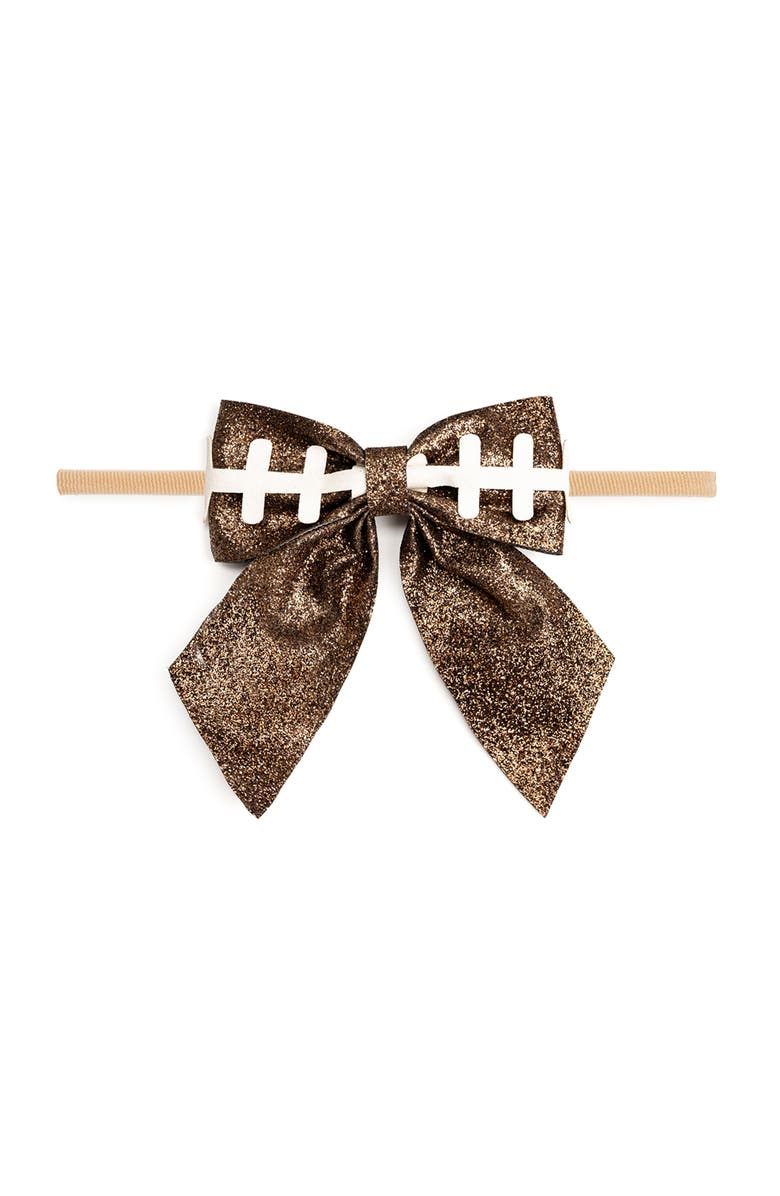 Sweet Wink Football Bow Baby Headband, Main, color, 