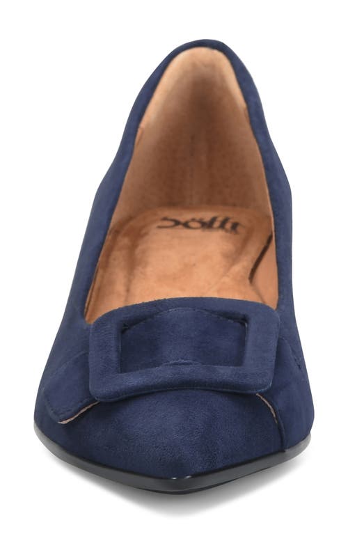 Söfft Sadie Pointed Toe Kitten Heel Pump In Blue