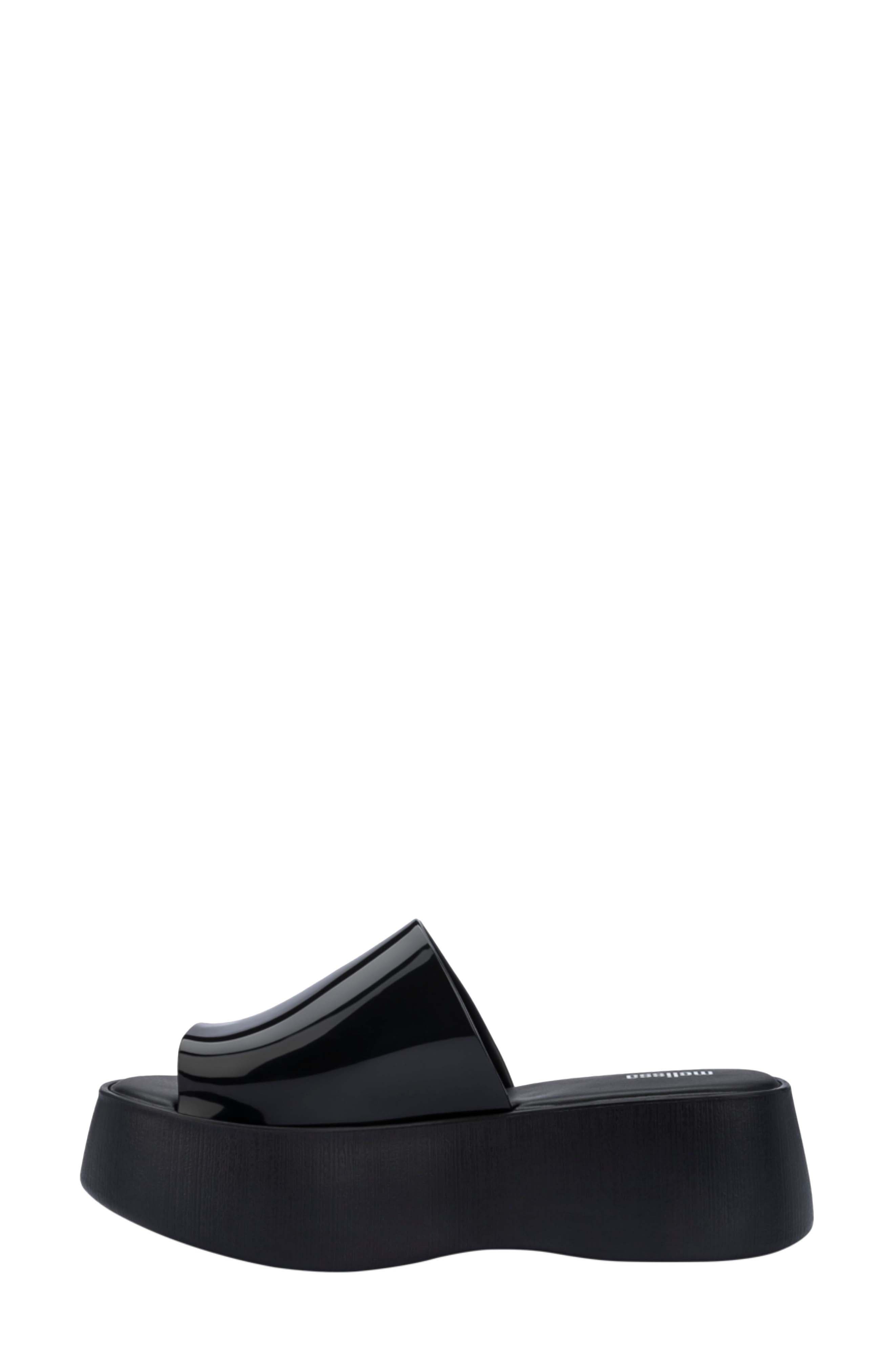 Melissa Becky Water Resistant Platform Sandal, Alternate, color, Black
