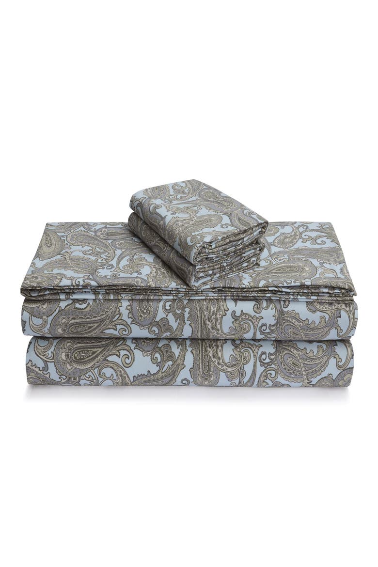 Cotton Flannel Sheet Set, Main, color, AVA PAISLEY