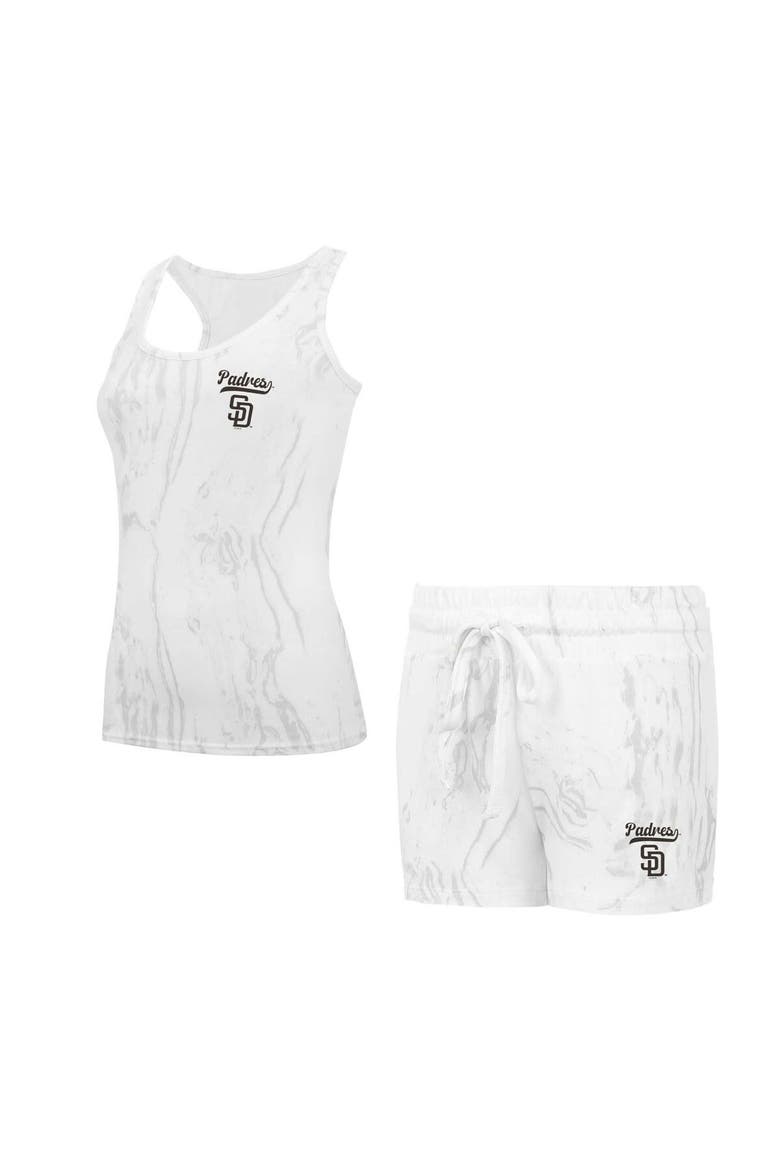Women's Concepts Sport San Diego Padres Quartz Tank Top & Shorts Set, Alternate, color, Cream