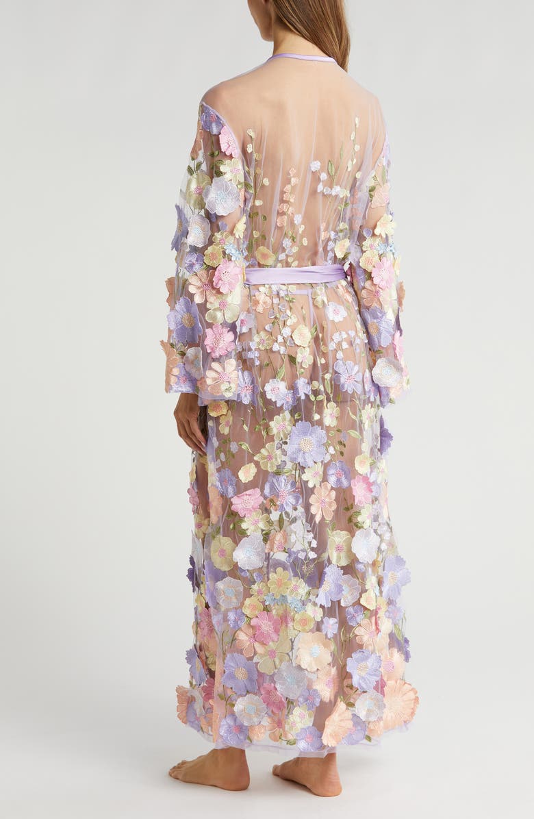 KILO BRAVA Floral Embroidered Maxi Robe, Alternate, color,