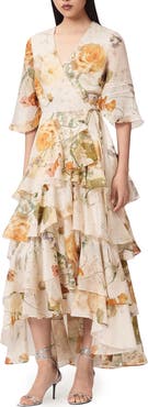 AllSaints Camellia Floral Print Wrap Dress