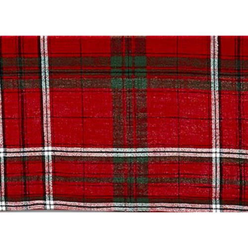 Tag Sleigh Ride Holiday Red And Black Plaid Cotton Tablecloth 84"lx 60"w In Red