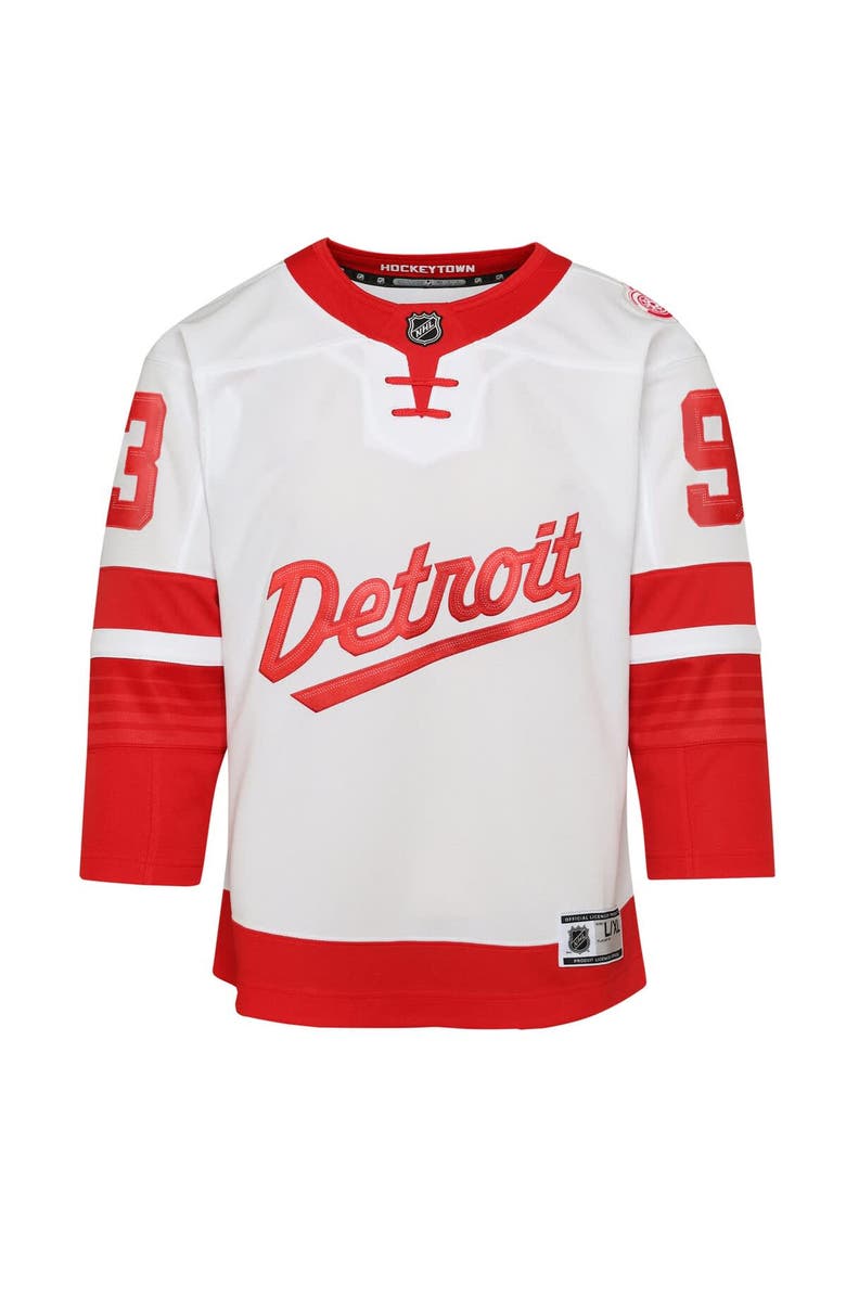 Outerstuff Youth Alex DeBrincat White Detroit Red Wings 2025 NHL Stadium Series Premier Player Jersey, Alternate, color, 