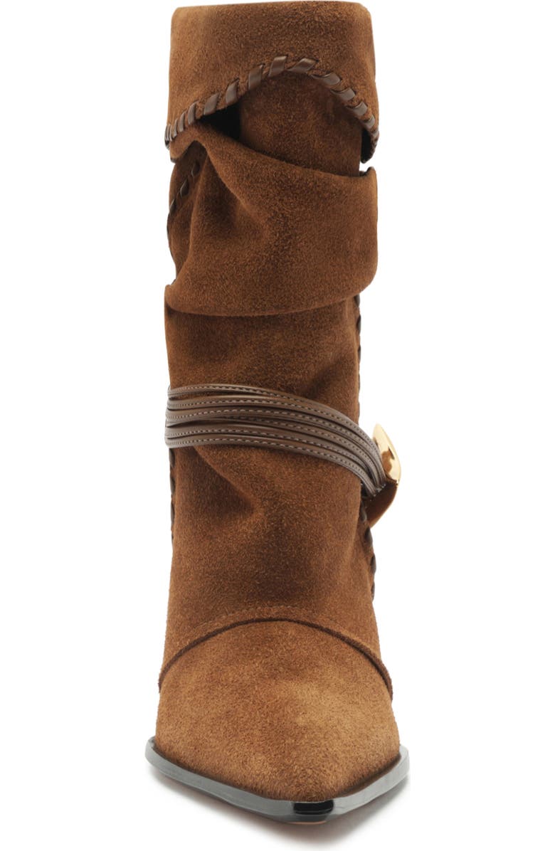 Schutz Sable Pointed Toe Boot, Alternate, color, Pecan Brown