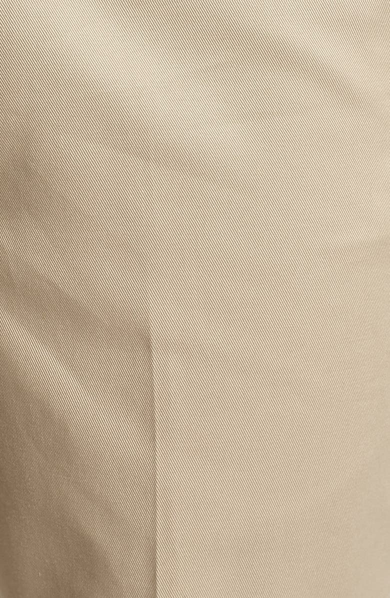 Berle Flat Front Classic Fit Cotton Dress Pants, Alternate, color, Khaki