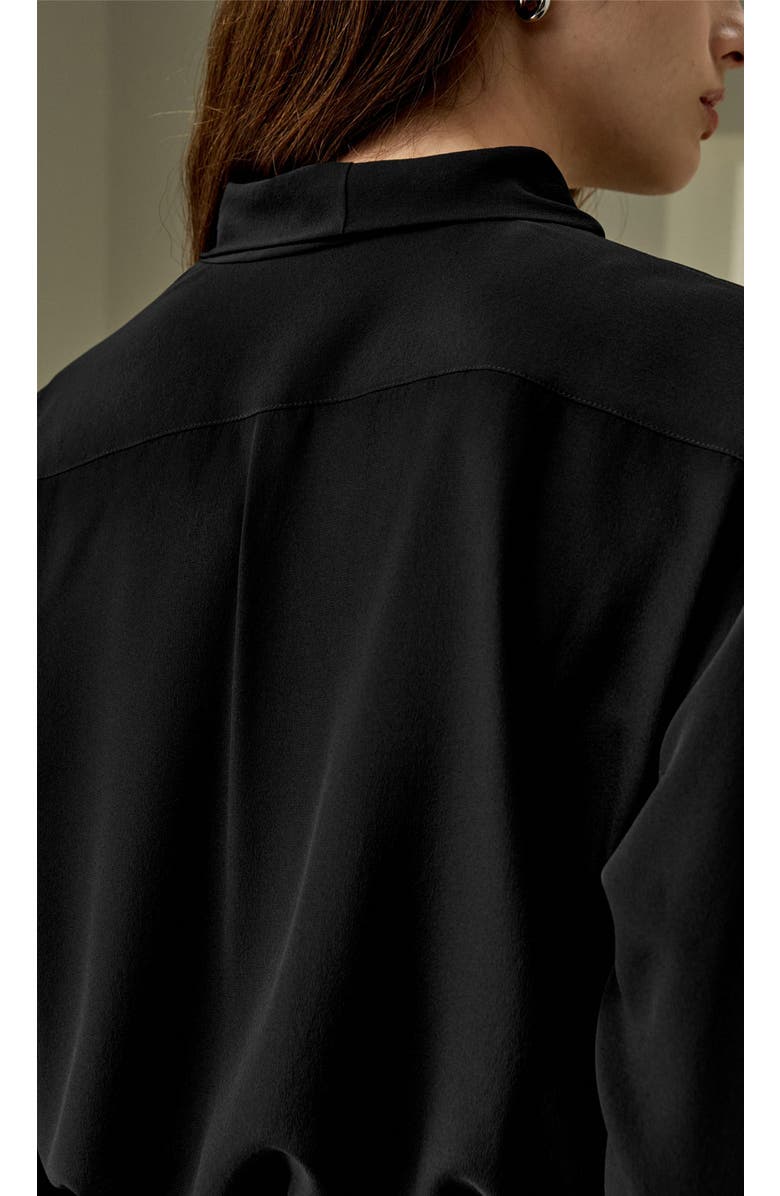 Lilysilk Silk Bowtie Blouse, Alternate, color, Black