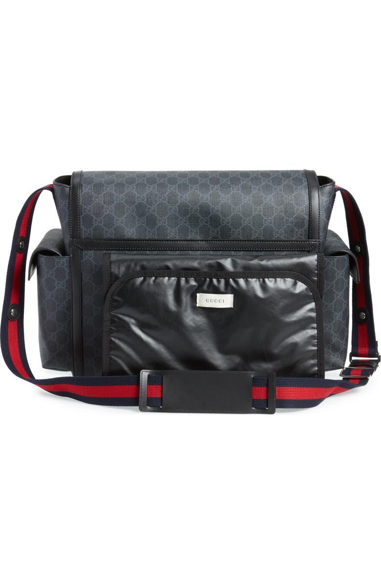 Gucci GG Supreme Canvas Diaper Bag, Alternate, color,