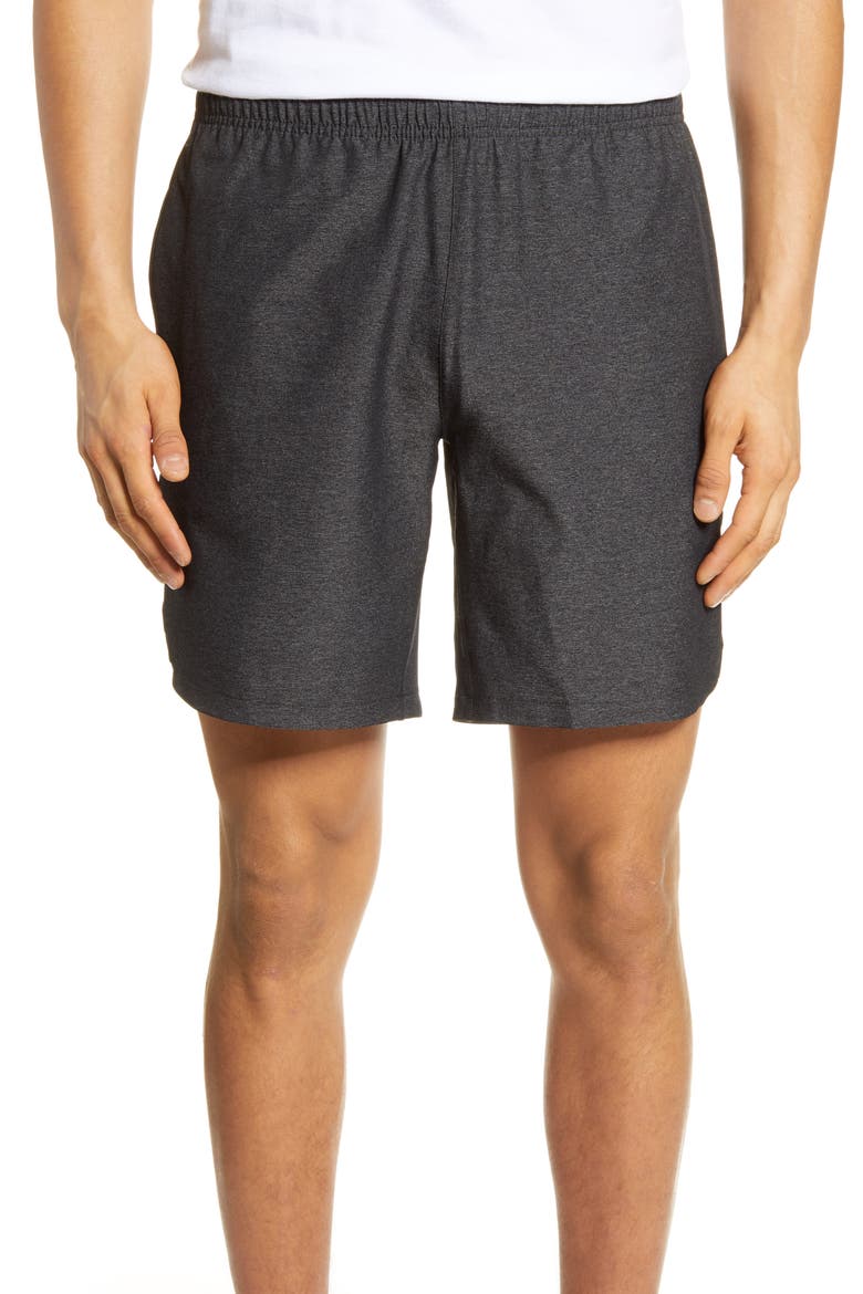 Guru Athletic Shorts, Main, color, BLACK