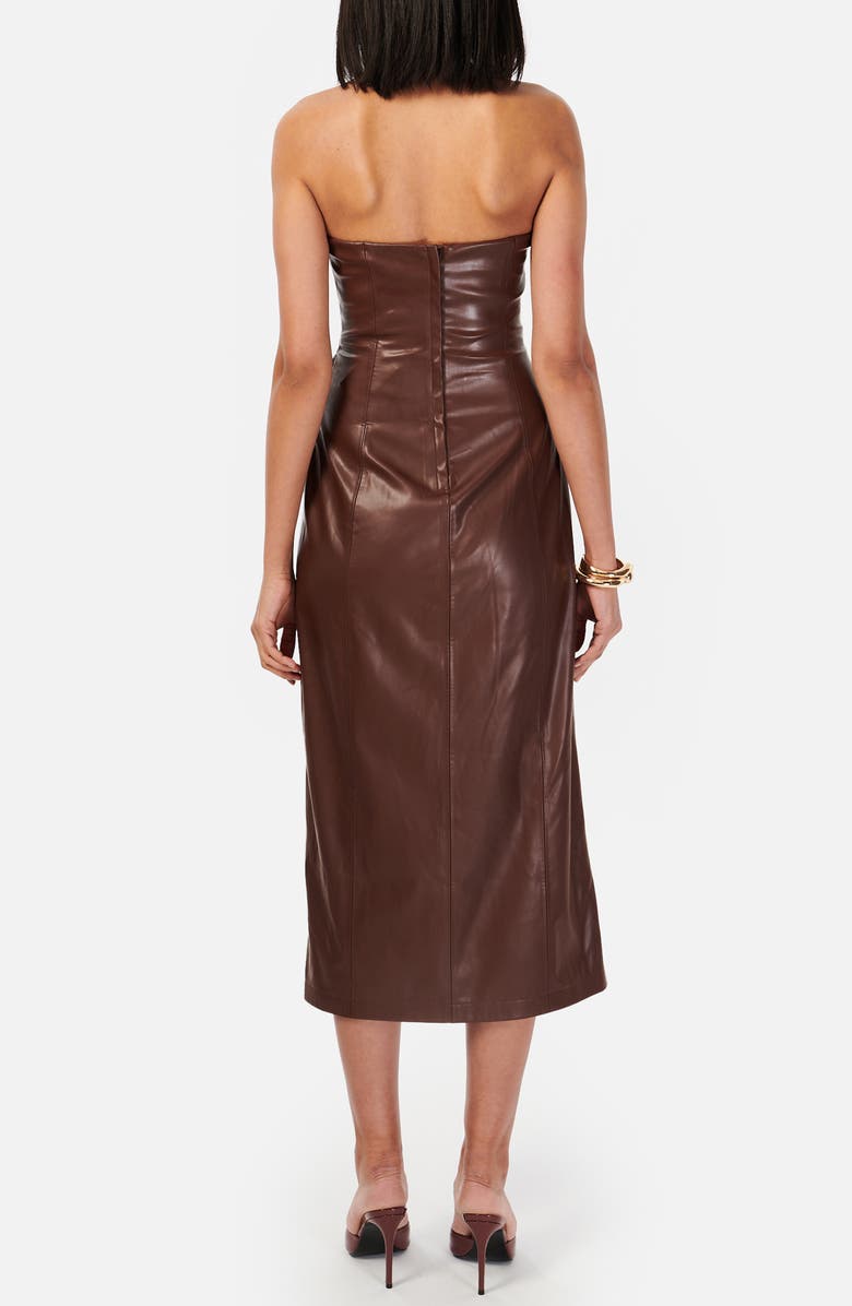 CAMI NYC Andres Faux Leather Midi Dress, Alternate, color, 