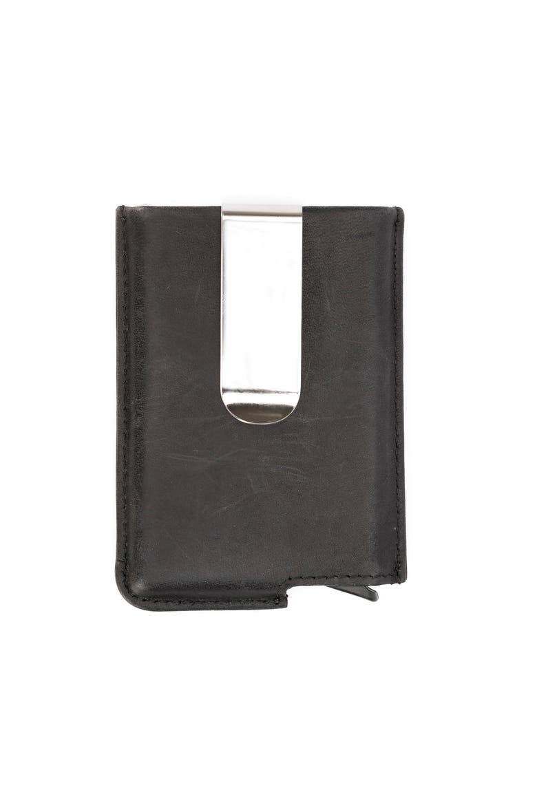 Leather Mini wallet Document Holder, Alternate, color, Black