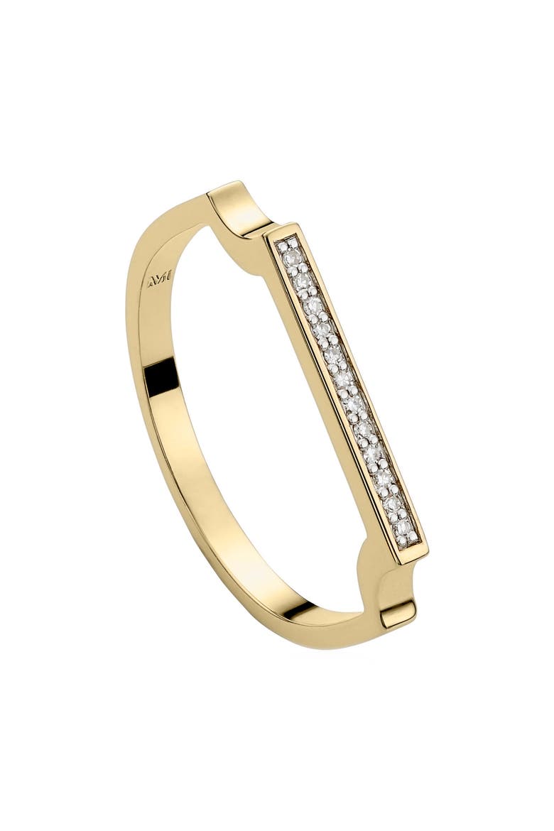 Signature Thin Diamond Ring, Alternate, color, GOLD/ DIAMONDS