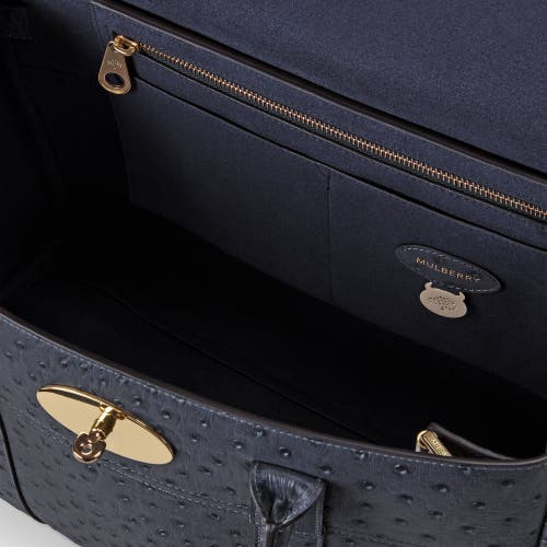 Mulberry Bayswater Leather Satchel In Blue