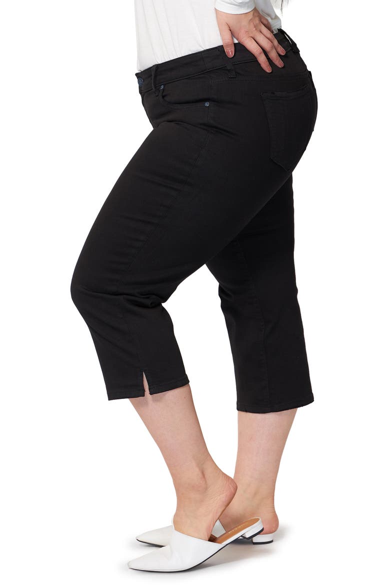 Straight Leg Capri Jeans, Alternate, color, SOLID BLACK