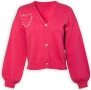 SAACHI Stiched Heart Crop Cardigan