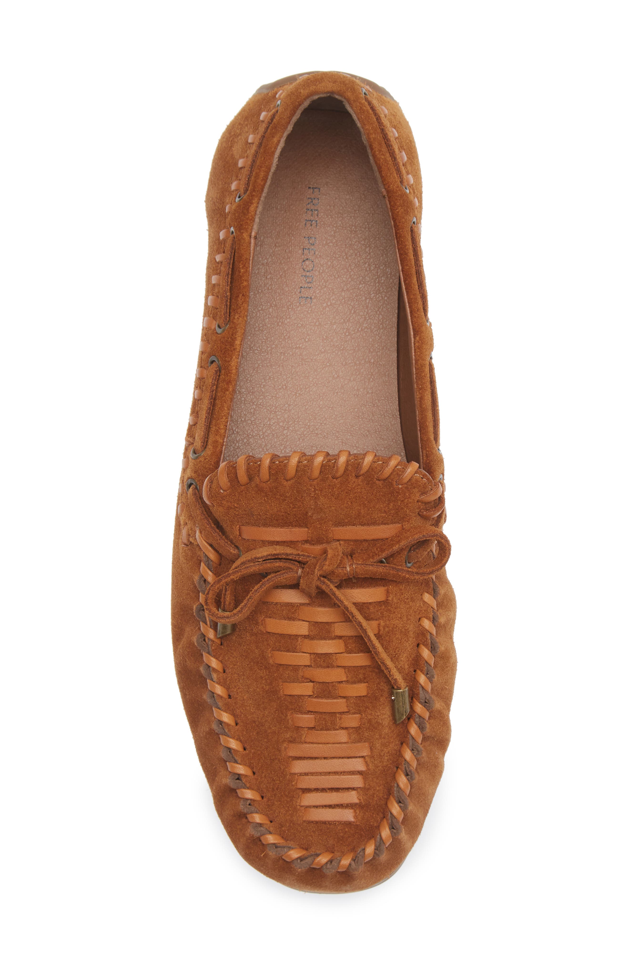 Sandy Beaded Boat Shoe, Alternate, color, COGNAC SUEDE