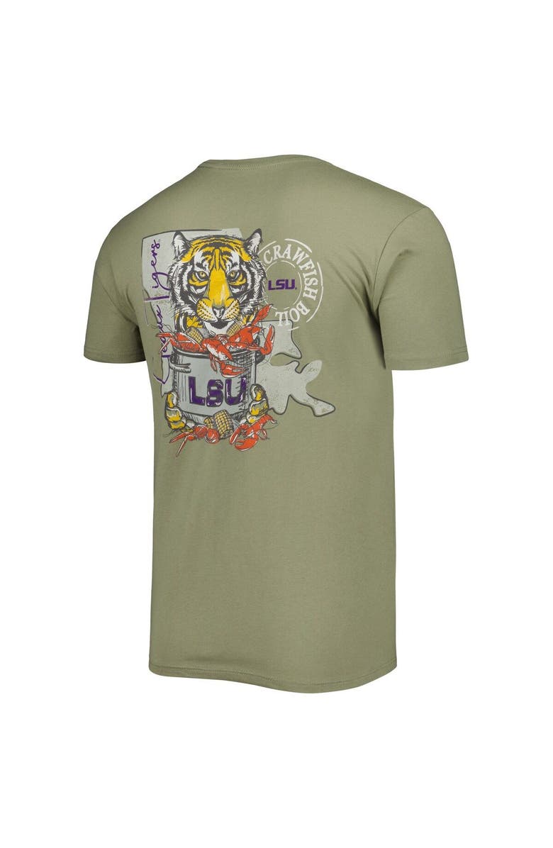 IMAGE ONE Men's Olive LSU Tigers Hyperlocal T-Shirt, Alternate, color, 