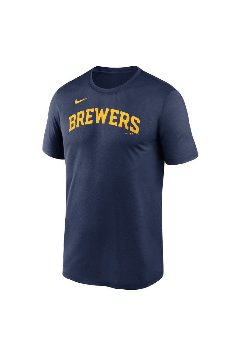 Men's Nike Navy Milwaukee Brewers Fuse Legend T-Shirt, Alternate, color, Navy