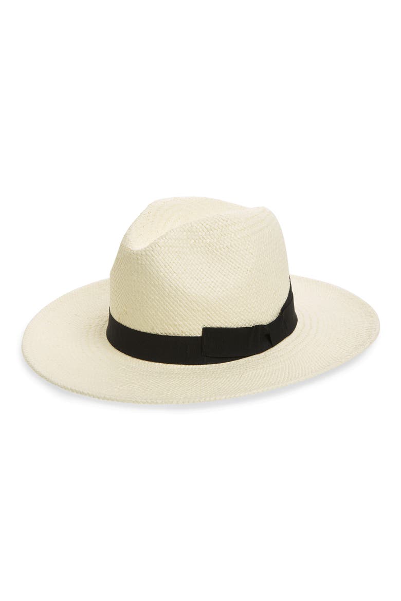 Woven Straw Panama Hat, Main, color, NATURAL